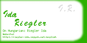 ida riegler business card